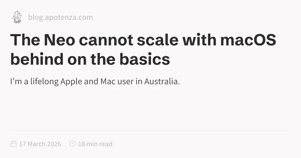I’m a lifelong Apple and Mac user in Australia.